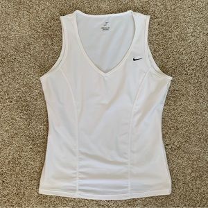 White Nike dri-fit athletic tank top, size M